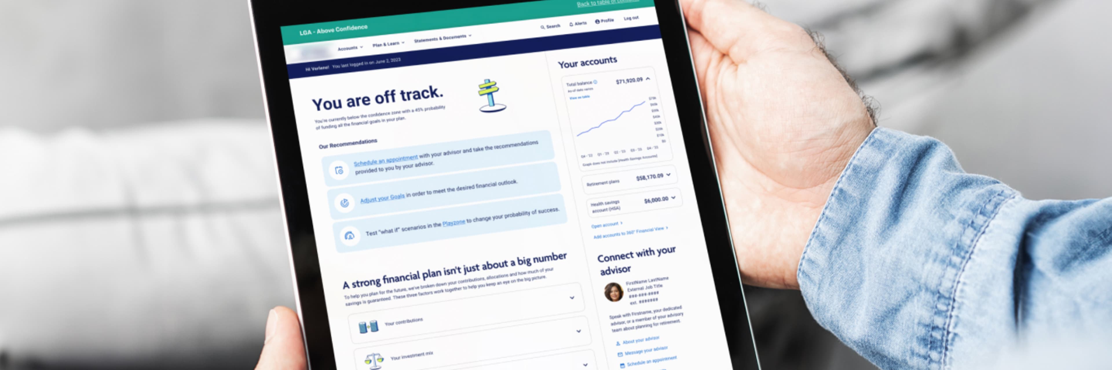 Financial planning platform — goal tracking and personalised insights